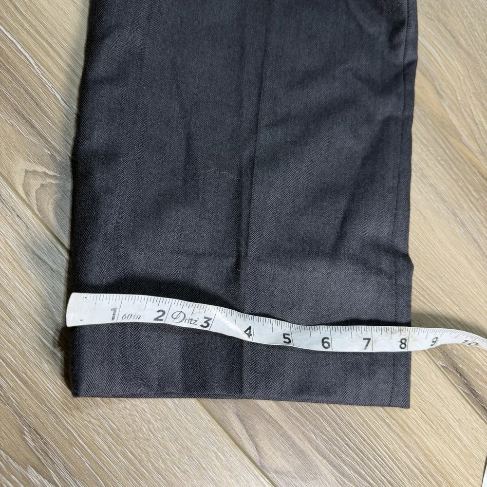 Brooks Brothers Saxxon Wool Fitzgerald Gray Micro Herringbone Suit 42L 36x30